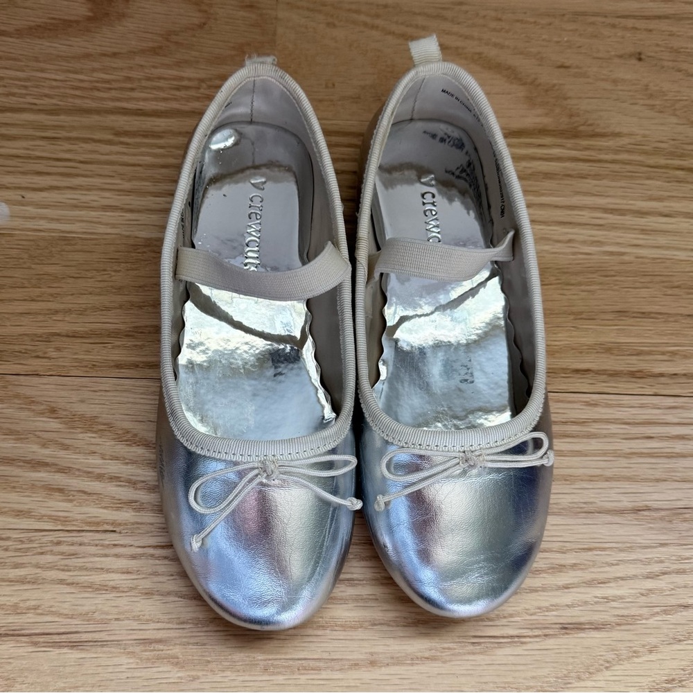 Crewcuts Kids Silver Ballet Flats